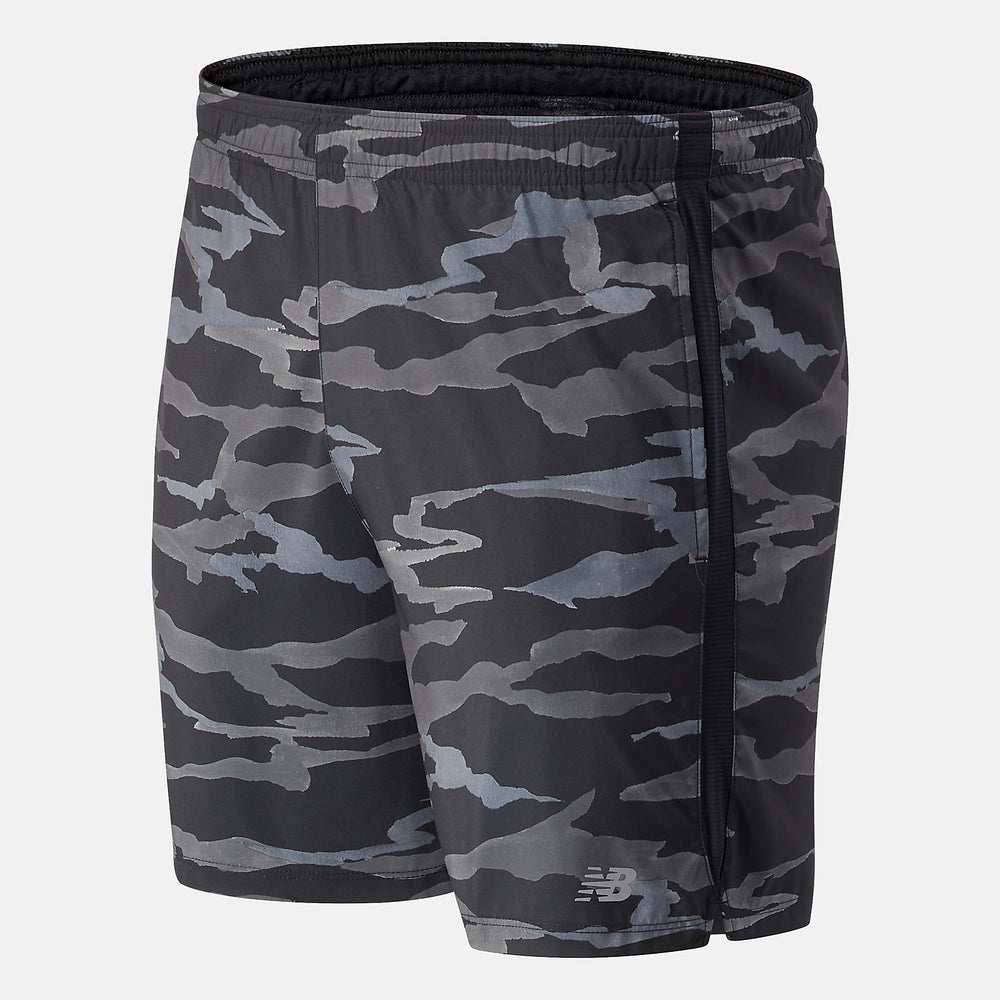 Printed Accelerate 7 In Short | New Balance Clothing Black/Grey - Men