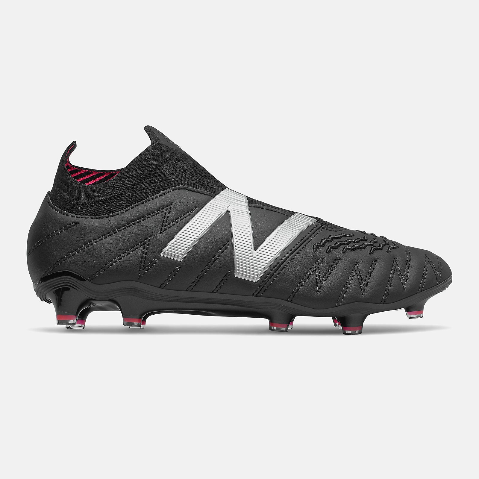 Tekela V3+ Pro Leather FG | New Balance Shoes Black/Pink Glo - Women/Men