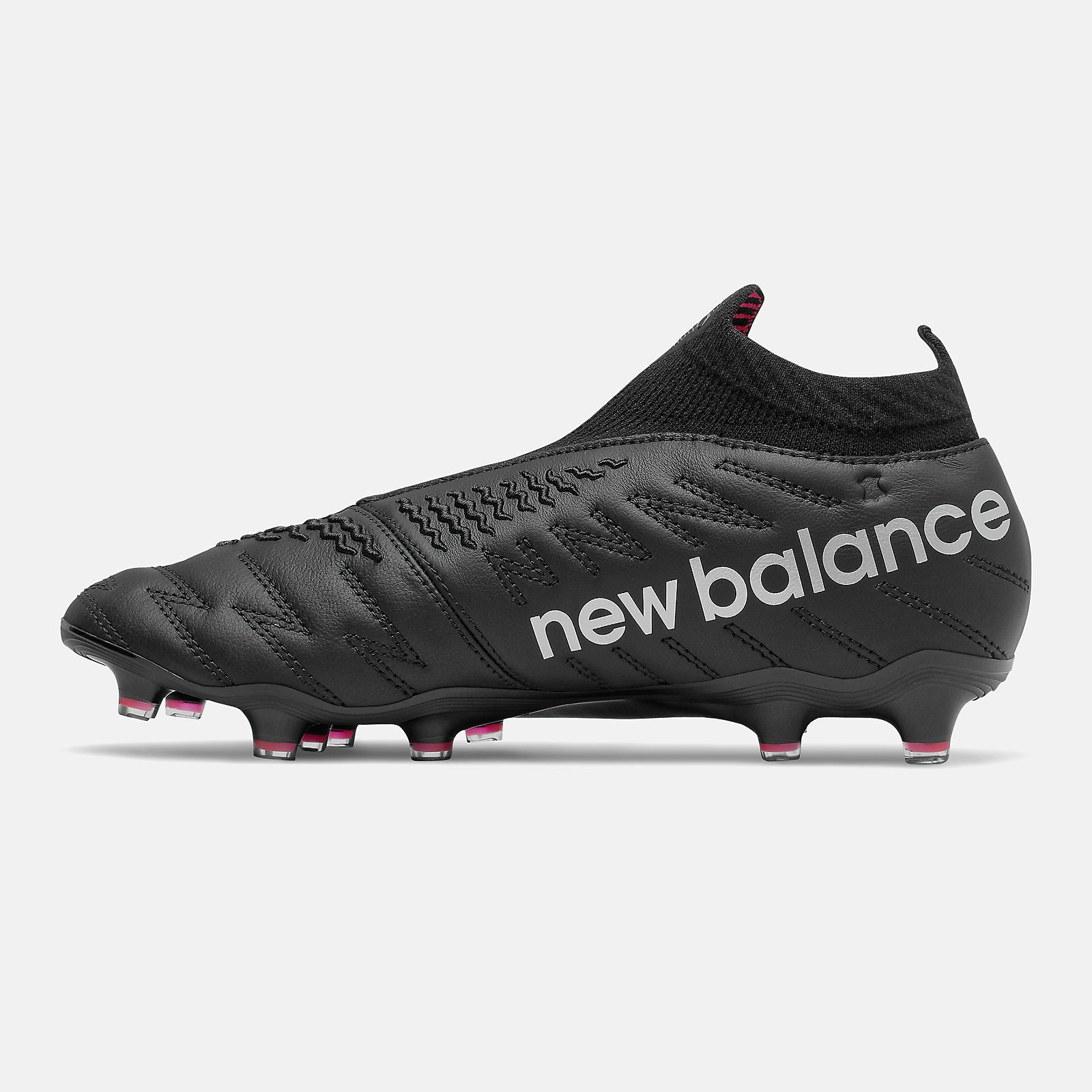 Tekela V3+ Pro Leather FG | New Balance Shoes Black/Pink Glo - Women/Men