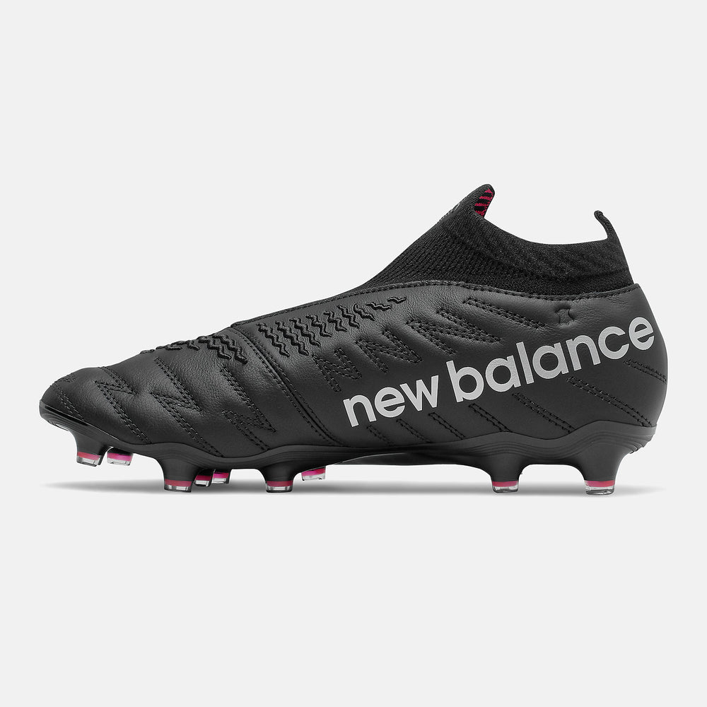 Tekela V3+ Pro Leather FG | New Balance Shoes Black/Pink Glo - Women/Men