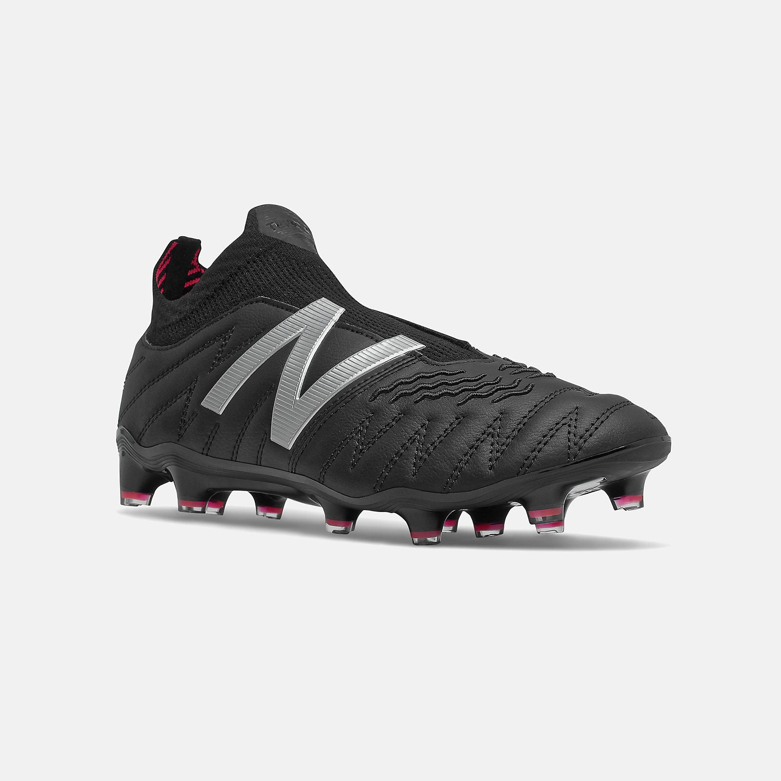 Tekela V3+ Pro Leather FG | New Balance Shoes Black/Pink Glo - Women/Men