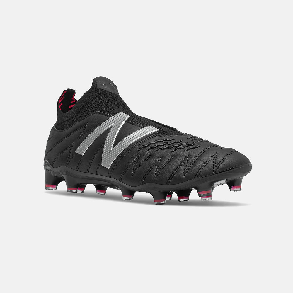 Tekela V3+ Pro Leather FG | New Balance Shoes Black/Pink Glo - Women/Men