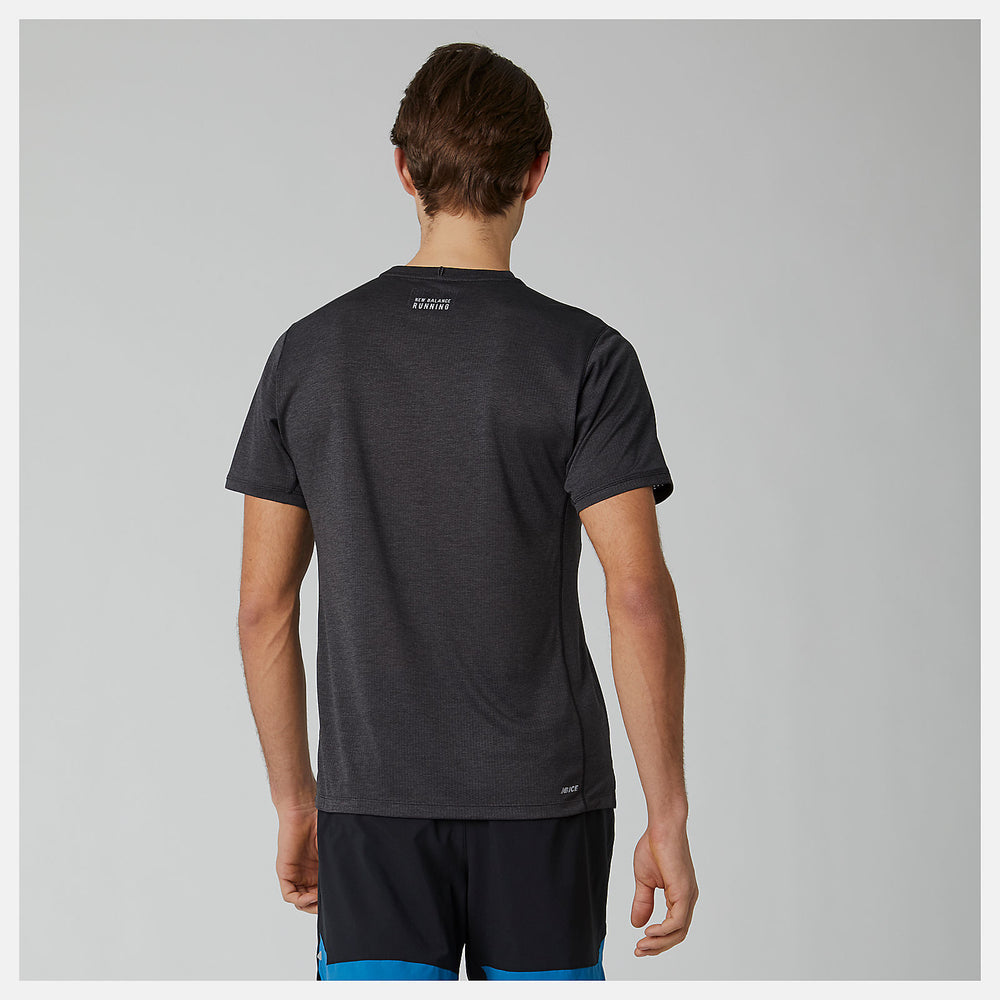 Impact Run Short Sleeve | New Balance Clothing Black Heather - Men