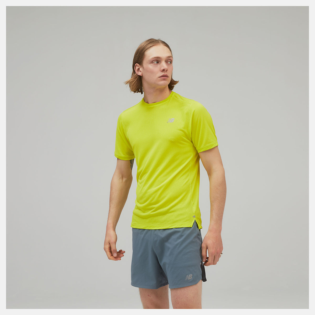Impact Run Short Sleeve | New Balance Clothing Sulpher Yellow - Men