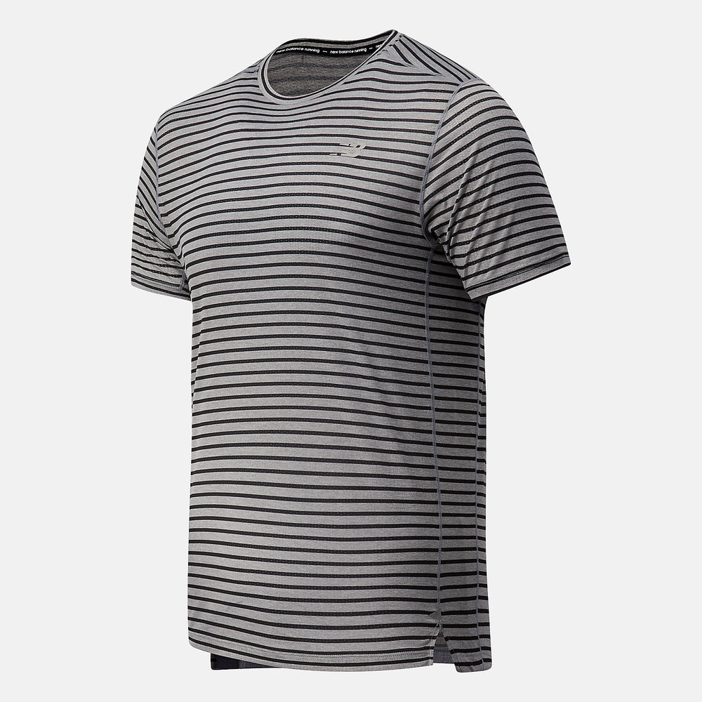 Printed Impact Run Short Sleeve | New Balance Clothing Athletic Grey/Multi Color - Men