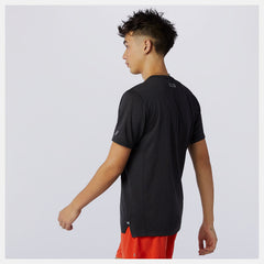 Printed Impact Run Short Sleeve | New Balance Clothing Wave Blue - Men