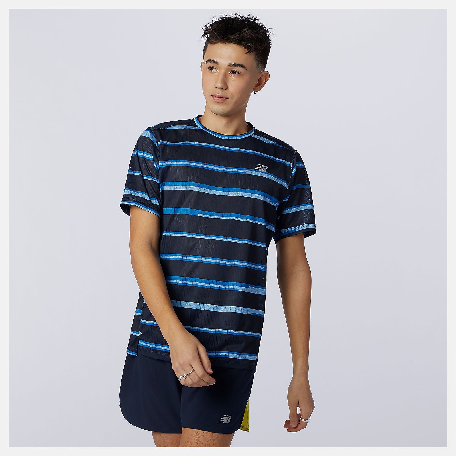 Printed Impact Run Short Sleeve | New Balance Clothing Helium - Men