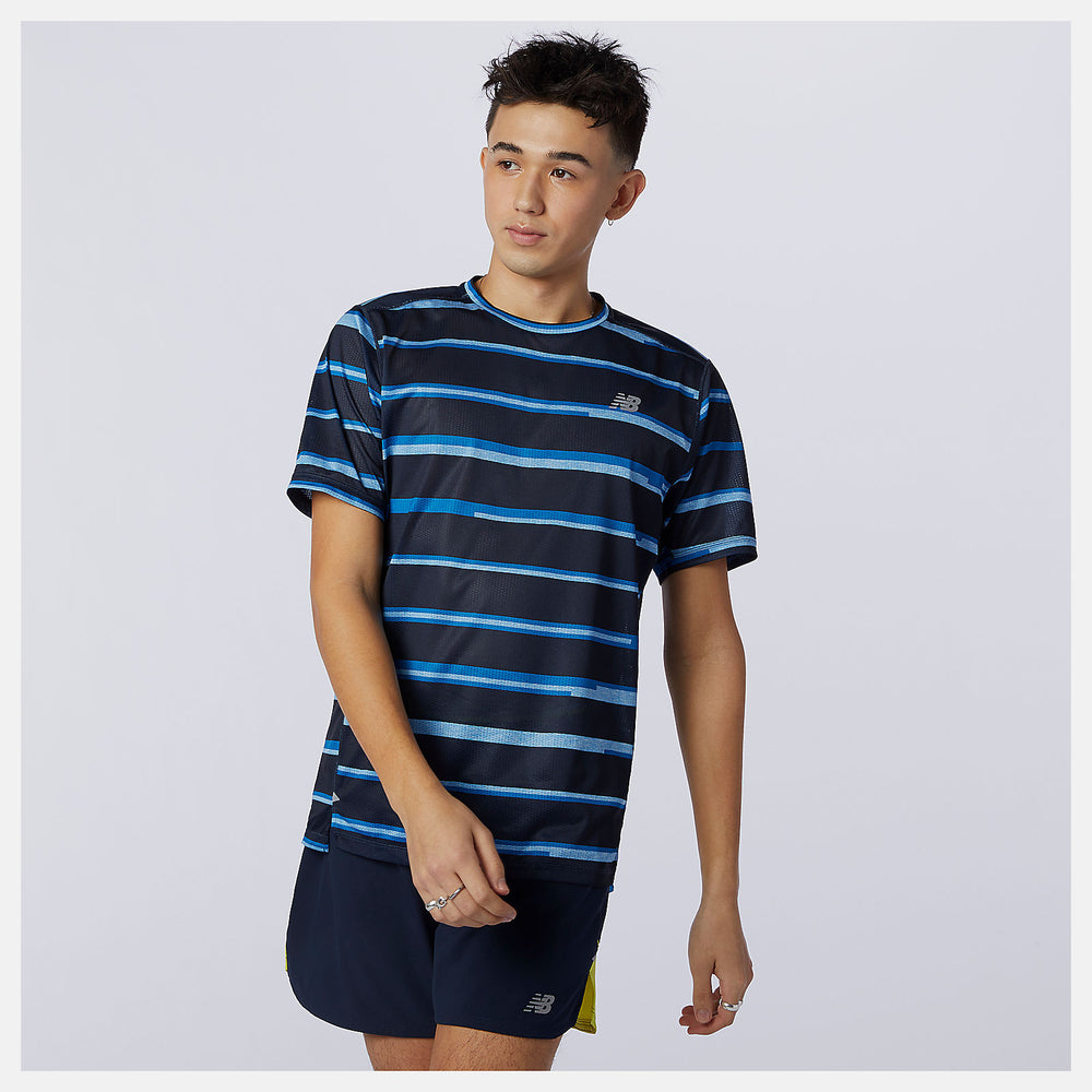 Printed Impact Run Short Sleeve | New Balance Clothing Helium - Men