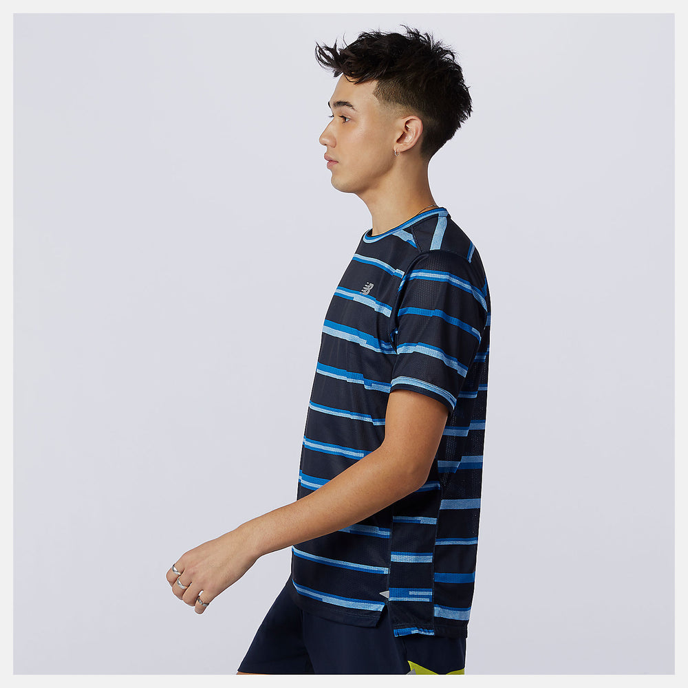 Printed Impact Run Short Sleeve | New Balance Clothing Helium - Men