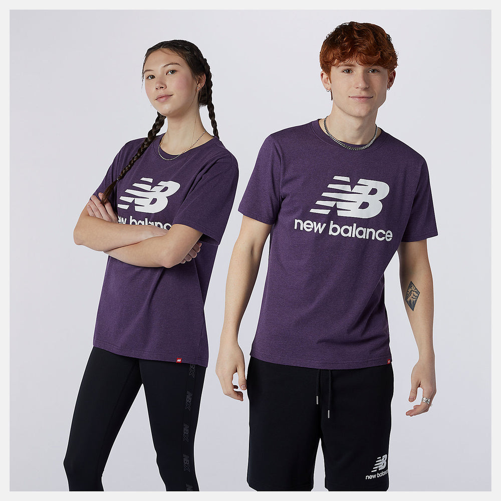 Essentials Stacked Logo Tee | New Balance Clothing Prism Purple - Men