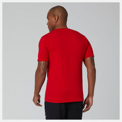 Essentials Stacked Logo Tee | New Balance Clothing Team Red - Men