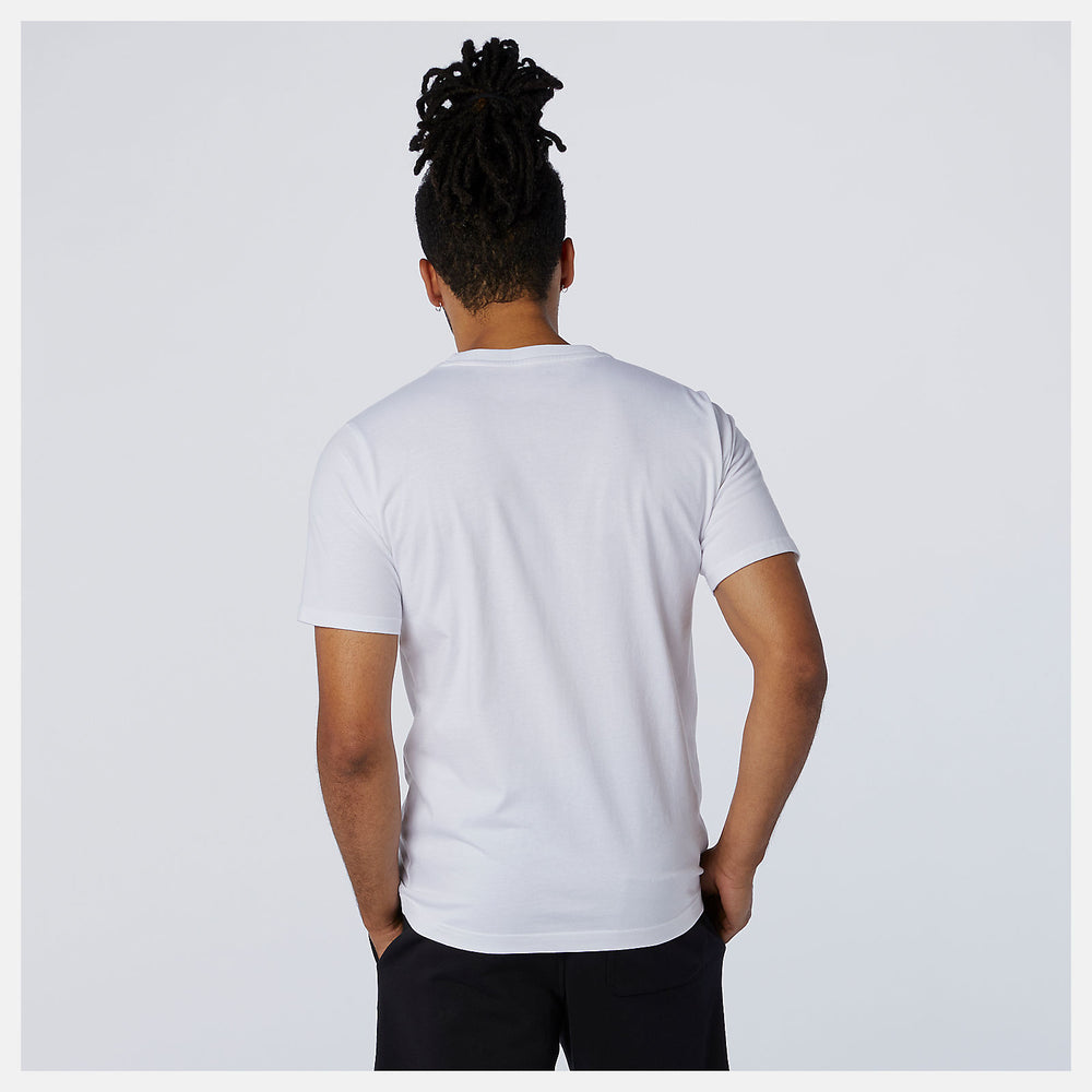 Essentials Stacked Logo Tee | New Balance Clothing White - Men