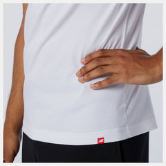 Essentials Stacked Logo Tee | New Balance Clothing White - Men