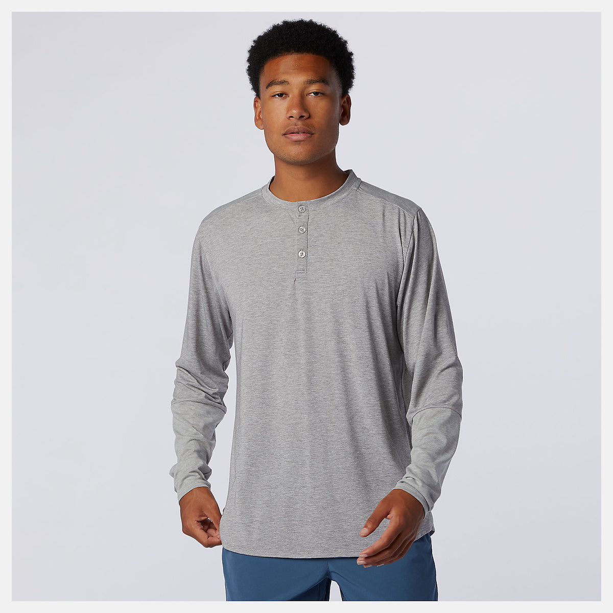 Fortitech Henley | New Balance Clothing Athletic Grey - Men