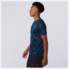 NYC Marathon Printed Impact Run Short Sleeve | New Balance Clothing Rogue Wave - Men