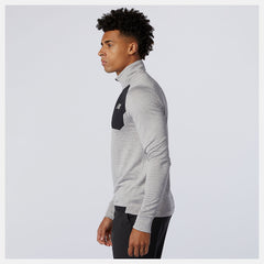 NB Heat Grid Half Zip | New Balance Clothing Athletic Grey - Men