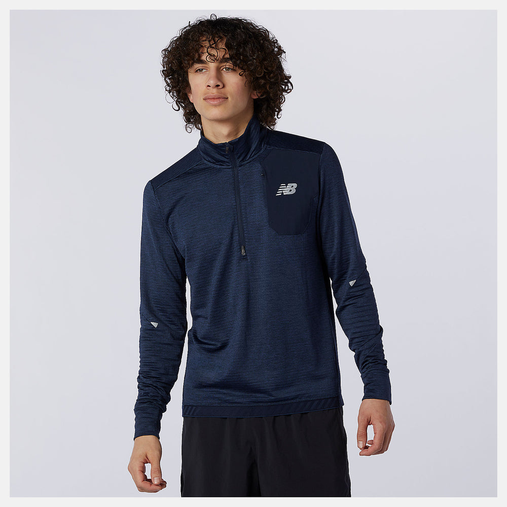 NB Heat Grid Half Zip | New Balance Clothing Eclipse Heather - Men