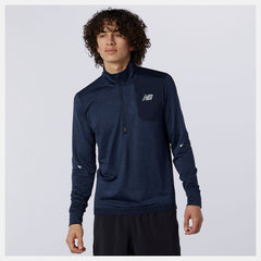 NB Heat Grid Half Zip | New Balance Clothing Eclipse Heather - Men