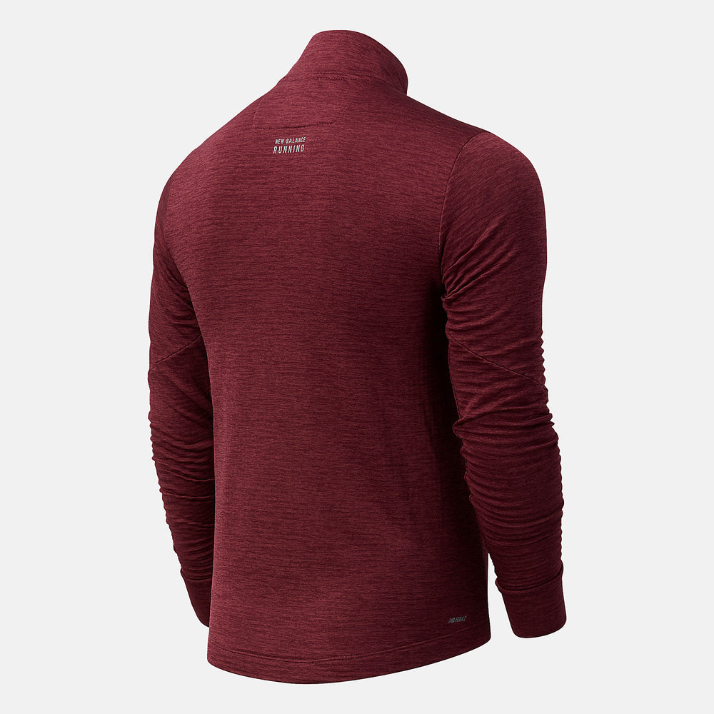 NB Heat Grid Half Zip | New Balance Clothing Light Burgundy - Men