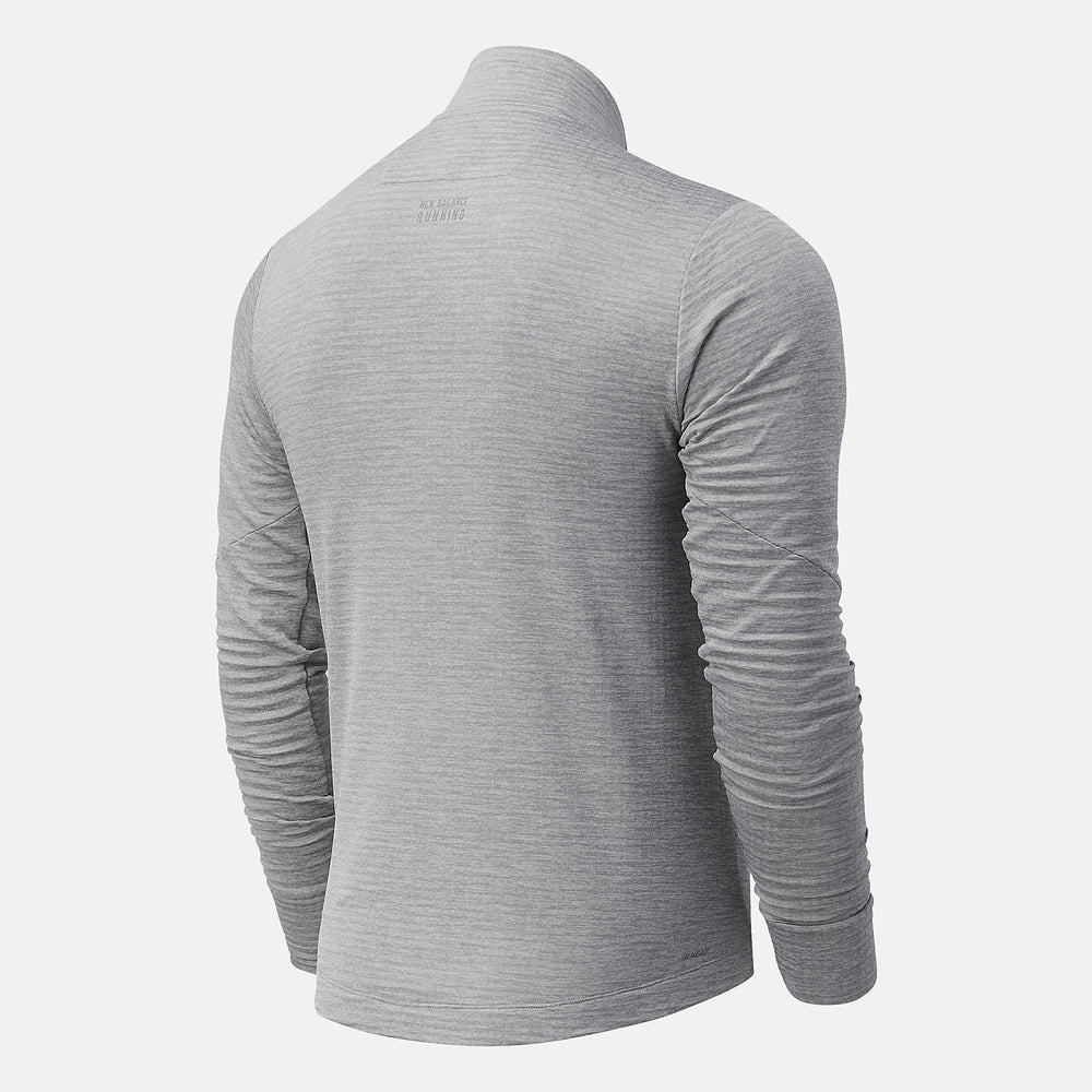 NYC Marathon Impact Run Grid Back Half Zip | New Balance Clothing Athletic Grey - Men