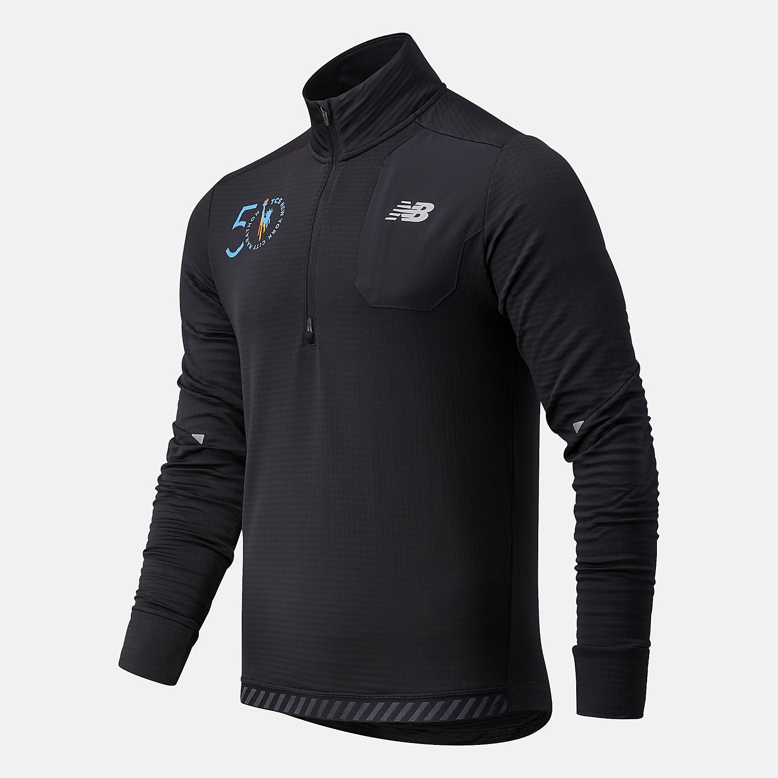 NYC Marathon Impact Run Grid Back Half Zip | New Balance Clothing Black - Men