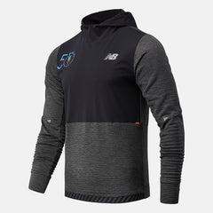 NYC Marathon Impact Run Grid Back Hoodie | New Balance Clothing Heather Charcoal - Men