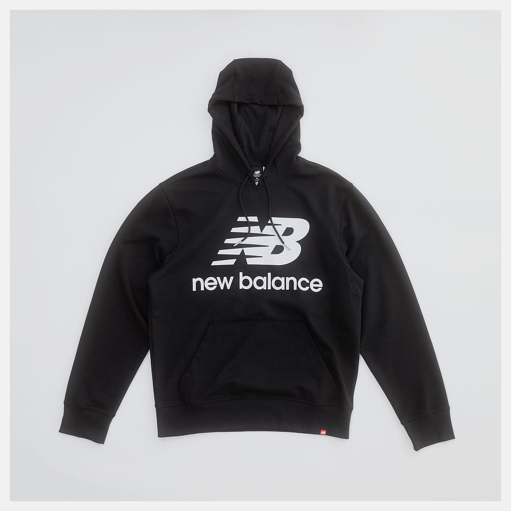 NB Essentials Stacked Logo Po Hoodie | New Balance Clothing Black - Men
