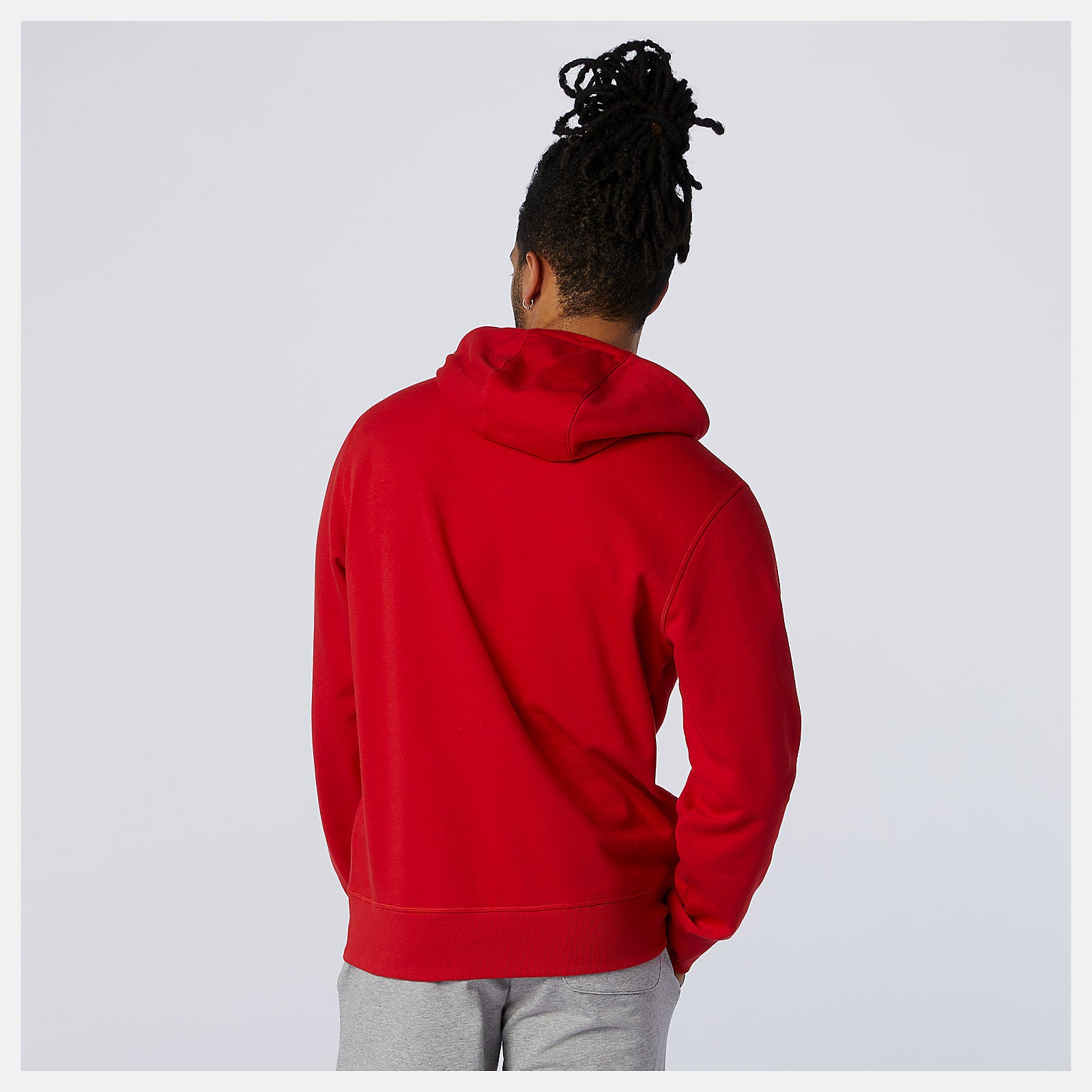 NB Essentials Stacked Logo Po Hoodie | New Balance Clothing Team Red Inline - Men