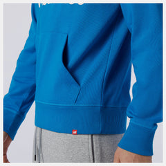 NB Essentials Stacked Logo Po Hoodie | New Balance Clothing Wave Blue - Men