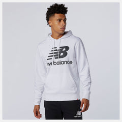 NB Essentials Stacked Logo Po Hoodie | New Balance Clothing White - Men