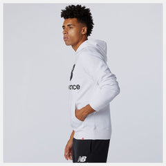 NB Essentials Stacked Logo Po Hoodie | New Balance Clothing White - Men