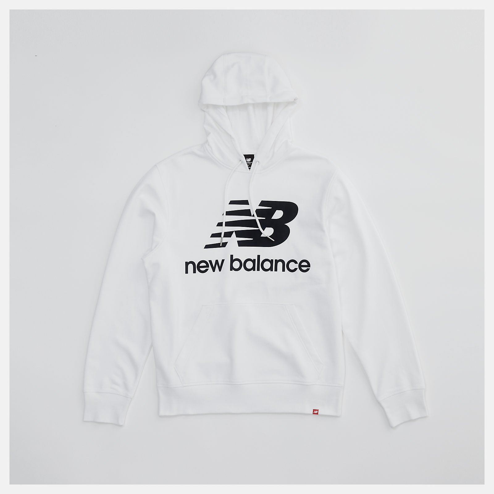 NB Essentials Stacked Logo Po Hoodie | New Balance Clothing White - Men