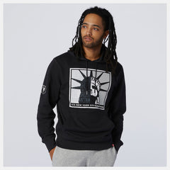 NYC Marathon Essentials Stacked Logo Po Hoodie | New Balance Clothing Black - Men