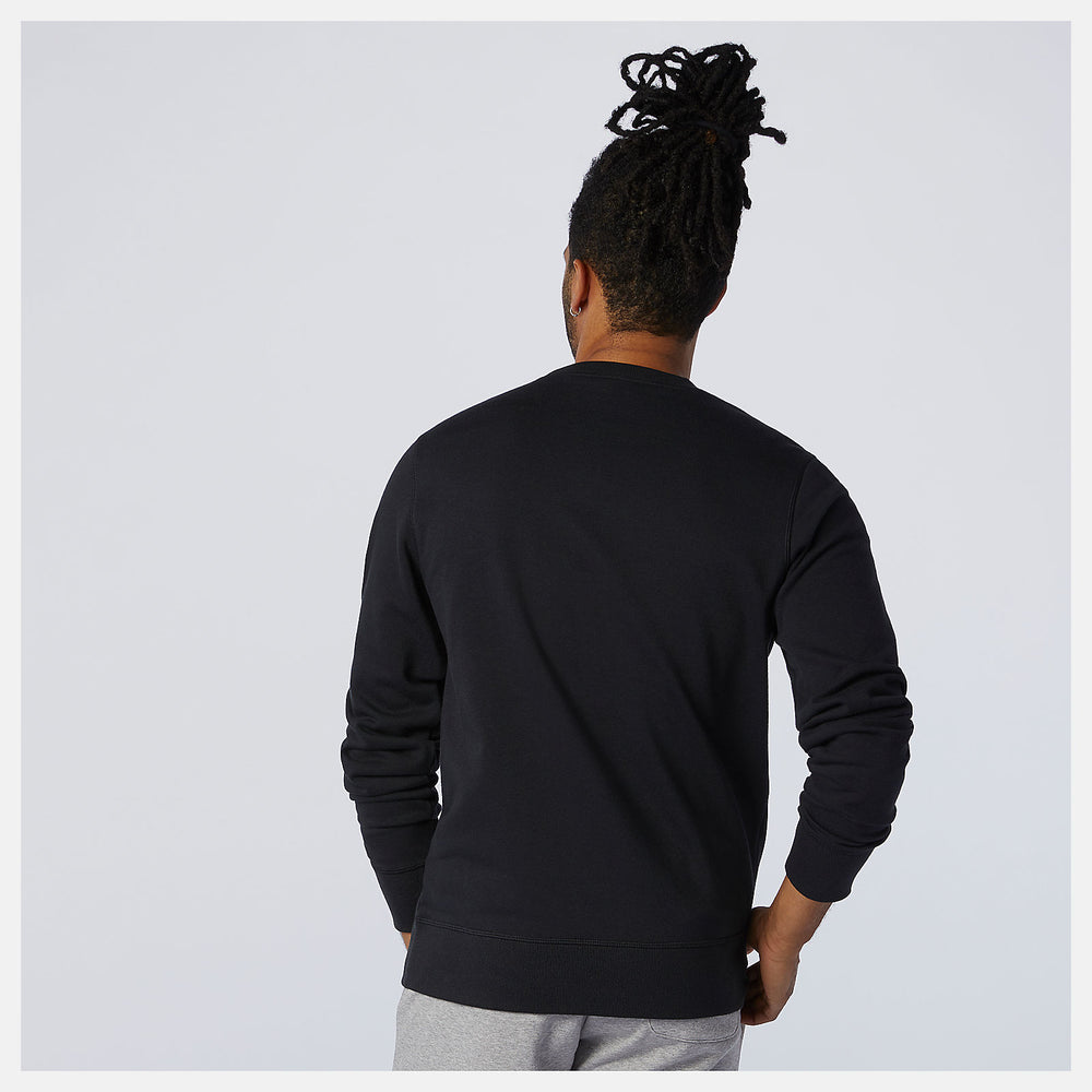 NB Essentials Stacked Logo Crew | New Balance Clothing Black - Men