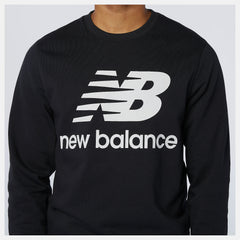 NB Essentials Stacked Logo Crew | New Balance Clothing Black - Men