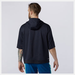 Tenacity Lightweight Knit Short Sleeve Hoodie | New Balance Clothing Eclipse Heather - Men