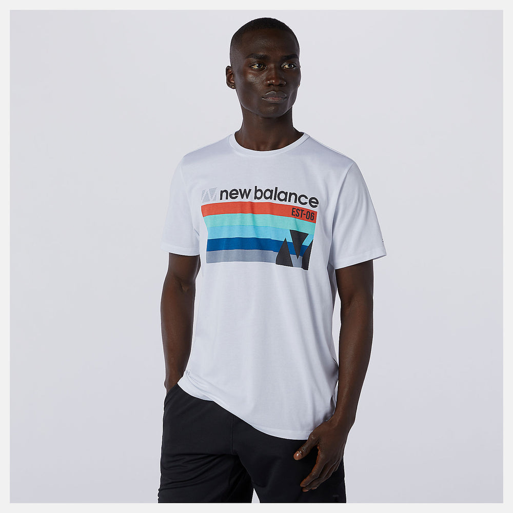 Graphic Heathertech Tee | New Balance Clothing White Multi - Men