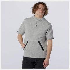 Fortitech Fleece Short Sleeve Hoodie | New Balance Clothing Athletic Grey - Men
