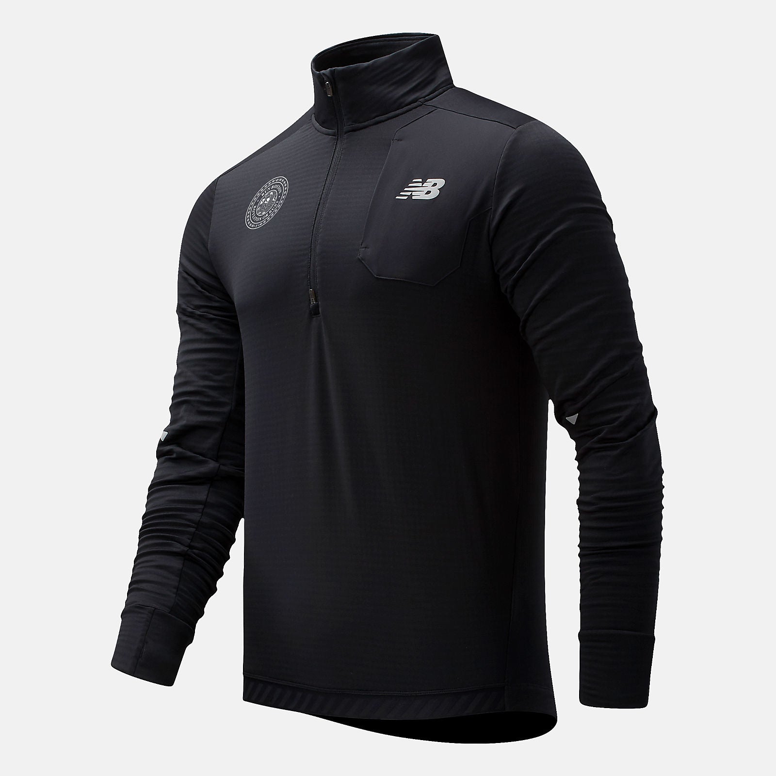 Boston NB Heat Grid Half Zip | New Balance Clothing Black - Men
