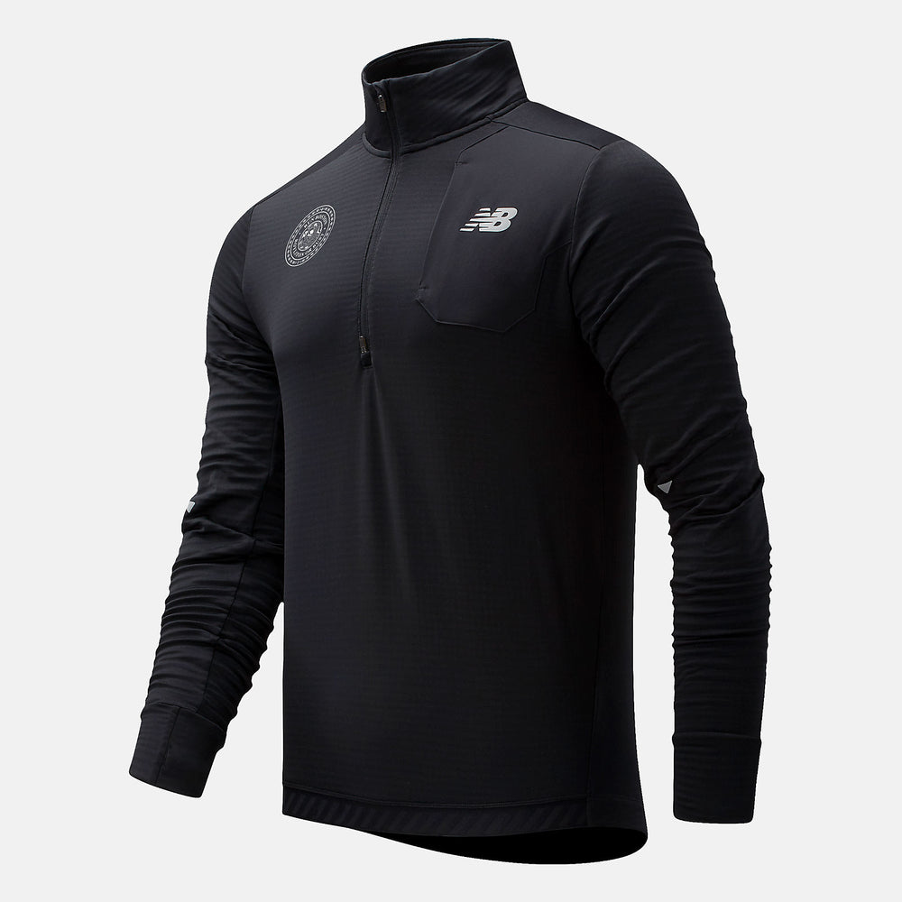 Boston NB Heat Grid Half Zip | New Balance Clothing Black - Men
