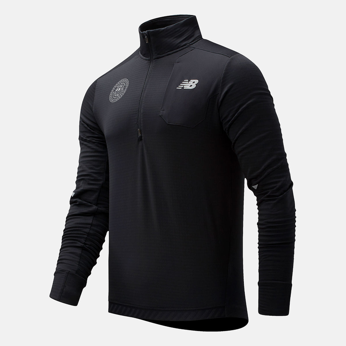 Boston NB Heat Grid Half Zip | New Balance Clothing Black - Men