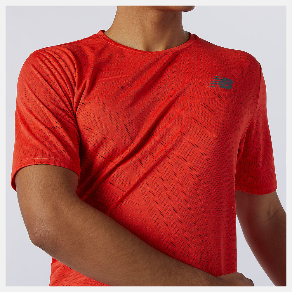 Q Speed Fuel Short Sleeve | New Balance Clothing Ghost Pepper - Men