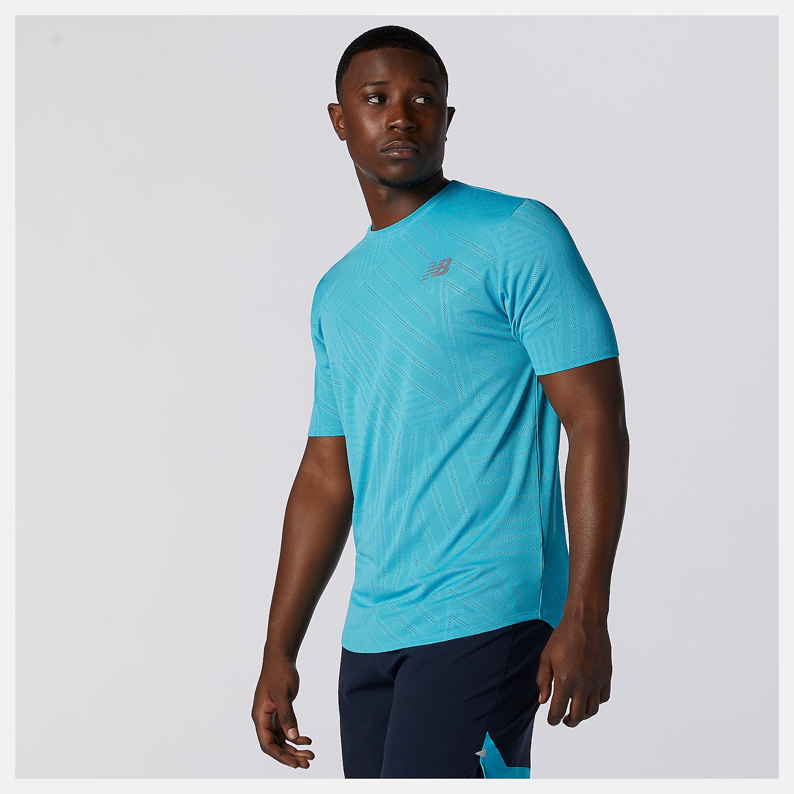 Q Speed Fuel Short Sleeve | New Balance Clothing Virtual Sky - Men