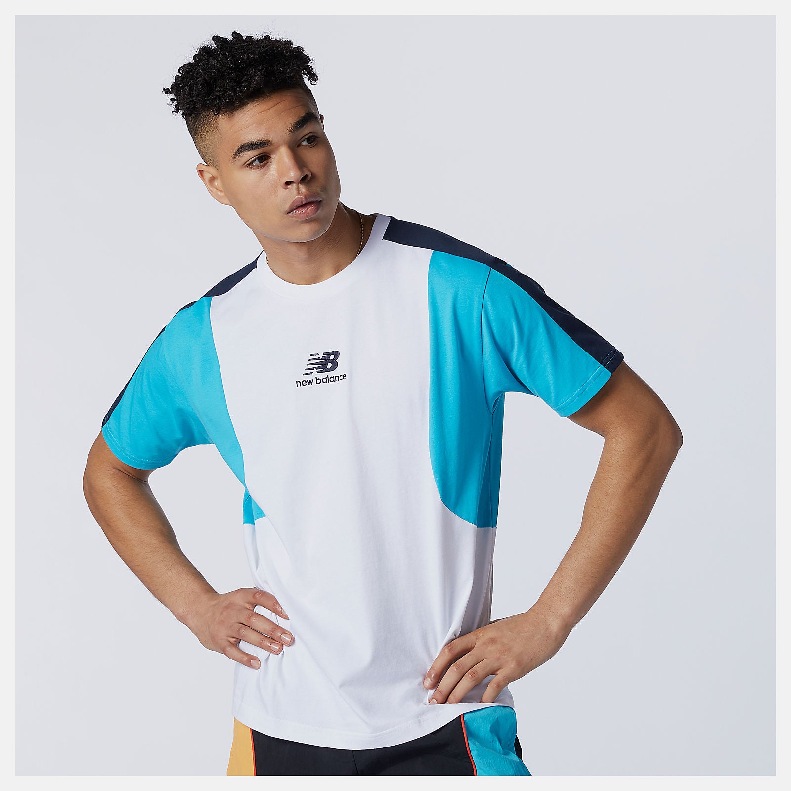 NB Athletics Color Block Tee | New Balance Clothing Virtual Sky - Men