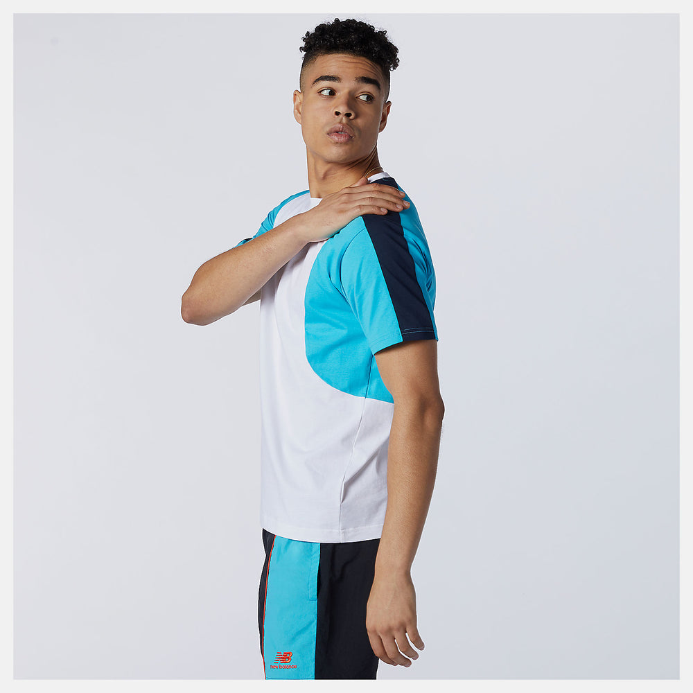 NB Athletics Color Block Tee | New Balance Clothing Virtual Sky - Men