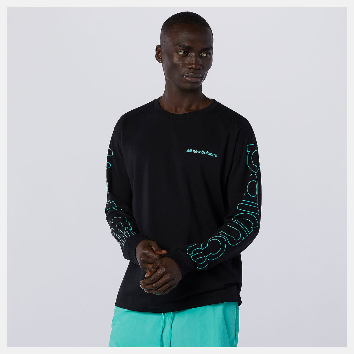 NB Sport Style Optiks Longsleeve Tee | New Balance Clothing Black - Men