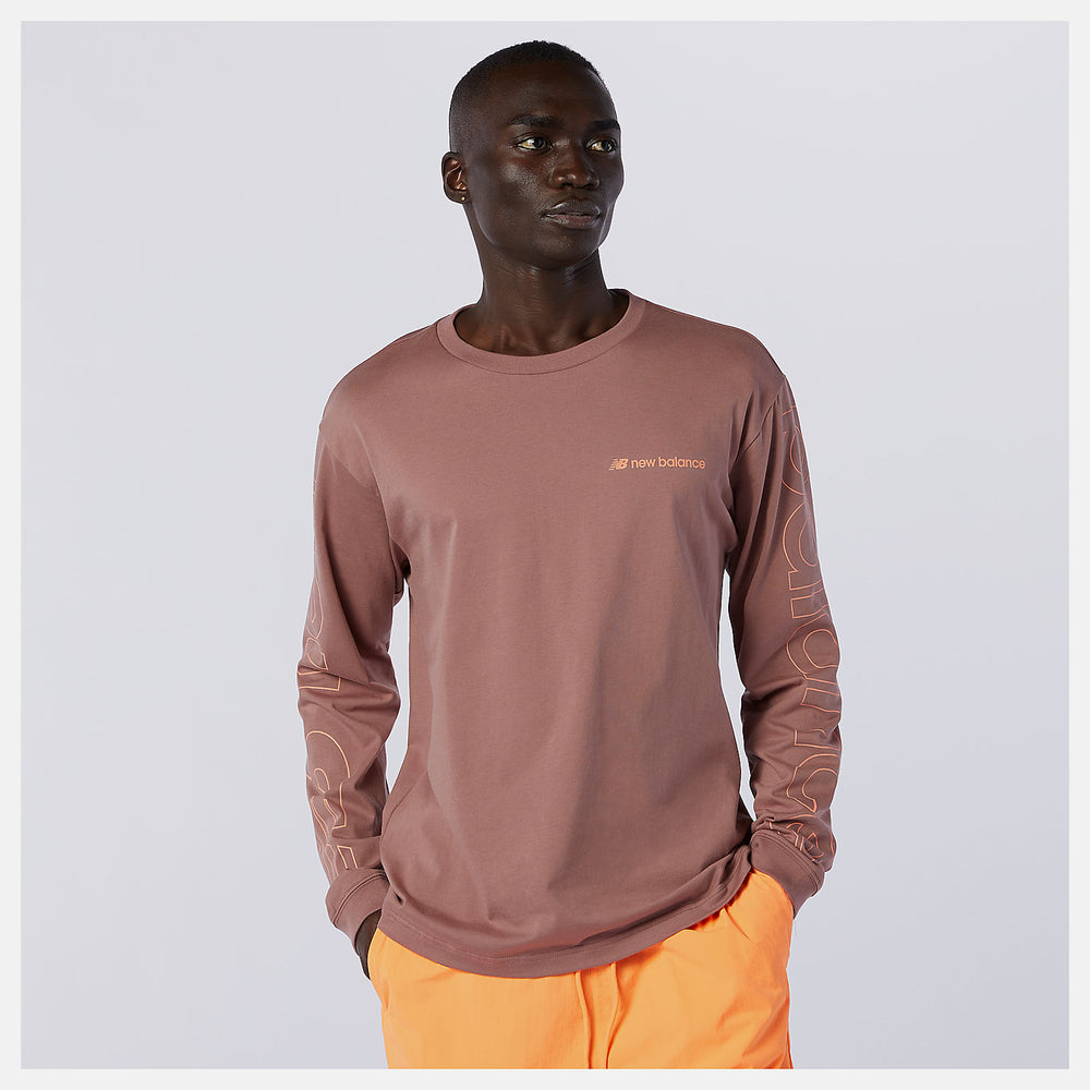 NB Sport Style Optiks Longsleeve Tee | New Balance Clothing Red - Men