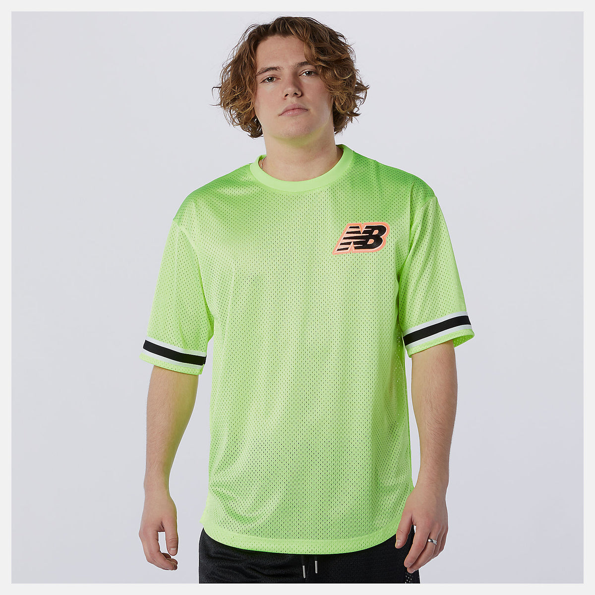 NB Athletics Psy Varsity Mesh Tee | New Balance Clothing Bleached Lime Glo - Men
