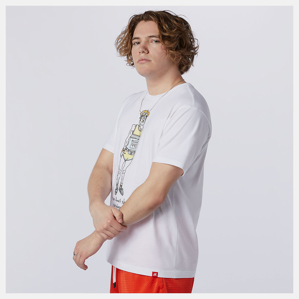 NB Essentials Runner Tee | New Balance Clothing White - Men