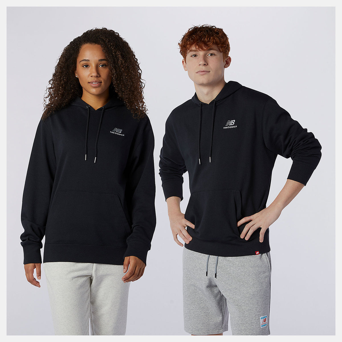 NB Essentials Embroidered Hoodie | New Balance Clothing Black - Women/Men
